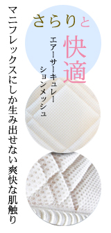 さらりと快適エアーサーキュレーションメッシュ
